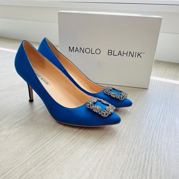 Royal Blue Manolo Blahnik 70mm Pump Manolo Blahnik Hangisi Blue